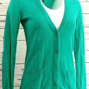 Green spring summer lightweight cardigan